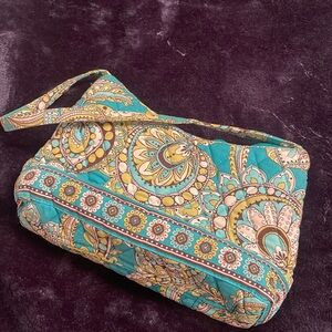 Vera Bradley Retired Peacock Green Blue Shoulder Hobo Purse